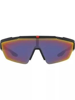 Prada Linea Rossa солнцезащитные очки, черный