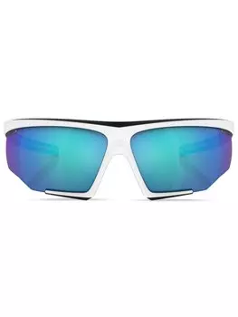 Prada Linea Rossa солнцезащитные очки в массивной оправе, белый