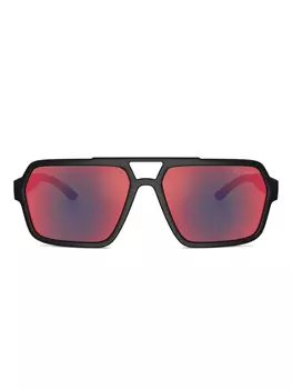 Prada Linea Rossa square-frame солнцезащитные очки, черный