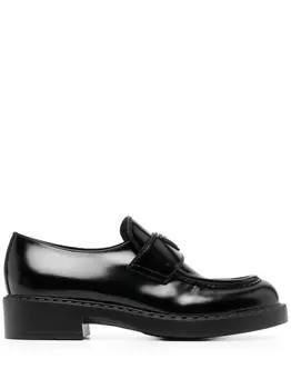 Prada лоферы Chocolate с логотипом, черный