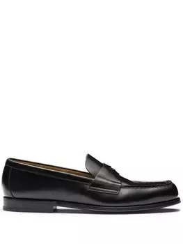 Prada лоферы с логотипом, черный