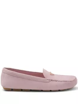 Prada лоферы с логотипом, розовый