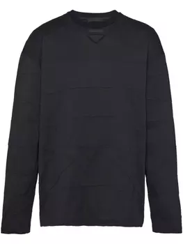 Prada лонгслив со вставками, черный