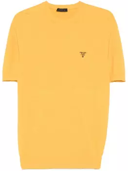 Prada махровая футболка, желтый