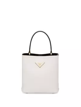 Маленькая сумка-тоут Prada Panier, белый