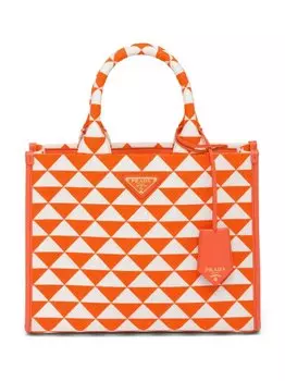 Жаккардовая сумка Prada Symbole, оранжевый