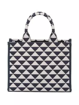 Жаккардовая сумка-тоут Prada Symbole, синий