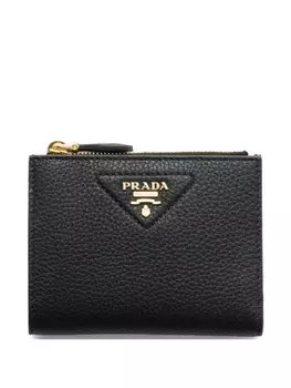 Prada маленький фактурный кошелек, черный