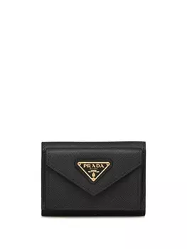 Prada маленький кошелек из сафьяновой кожи, черный