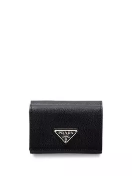 Prada маленький кошелек из сафьяновой кожи, черный