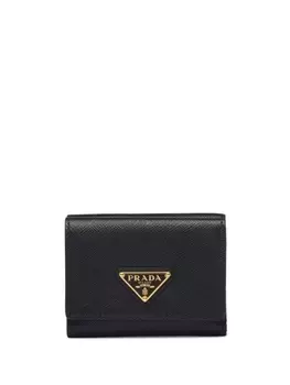 Prada маленький кошелек из сафьяновой кожи, черный
