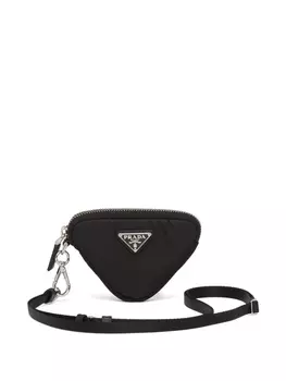 Prada мини-кошелек Re-Nylon с логотипом, черный
