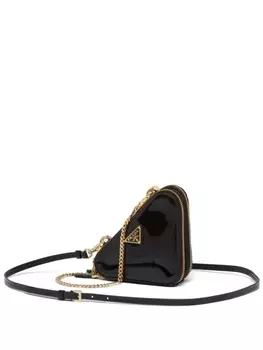 Prada мини-кошелек с логотипом, черный