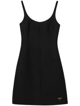 Prada мини-платье из трикотина, черный