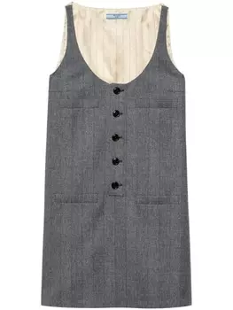 Prada мини-платье в тонкую полоску