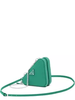 Prada мини-сумка через плечо Triangle, зеленый
