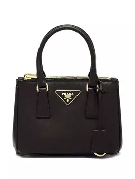Мини-сумка Prada Galleria из сафьяновой кожи, черный