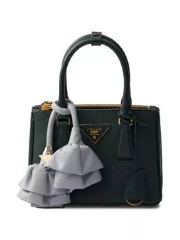 Prada мини-сумка Galleria из сафьяновой кожи, зеленый
