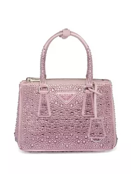 Мини-сумка Prada Galleria с кристаллами, розовый