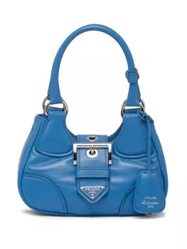 Prada мини-сумка Moon из кожи наппа, синий