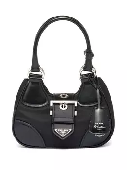 Prada мини-сумка Moon Re-Nylon, черный