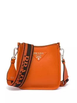 Prada мини-сумка на плечо с логотипом, оранжевый