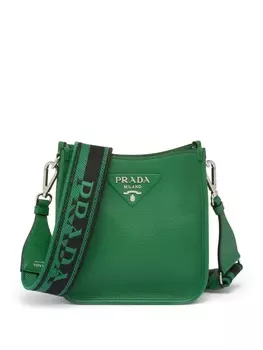 Prada мини-сумка на плечо с логотипом, зеленый