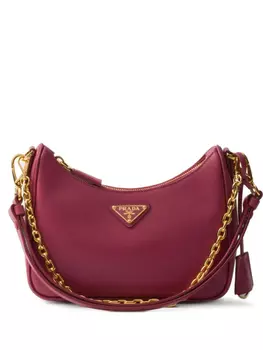 Prada мини-сумка Re-Edition из сафьяновой кожи, розовый