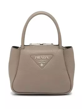 Мини-сумка Prada с логотипом, серый