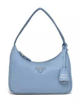 Мини-сумка Prada с логотипом, синий