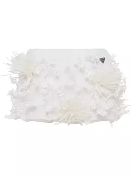 Prada мини-юбка с логотипом, белый