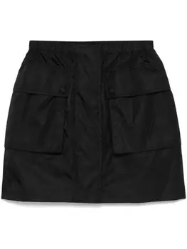 Prada мини-юбка с логотипом, черный