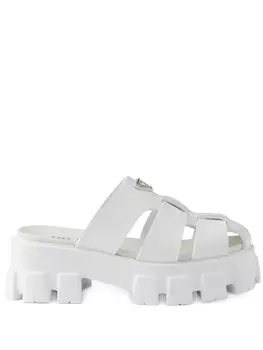 Prada мюли Monolith, белый