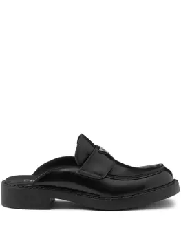 Prada мюли с логотипом, черный