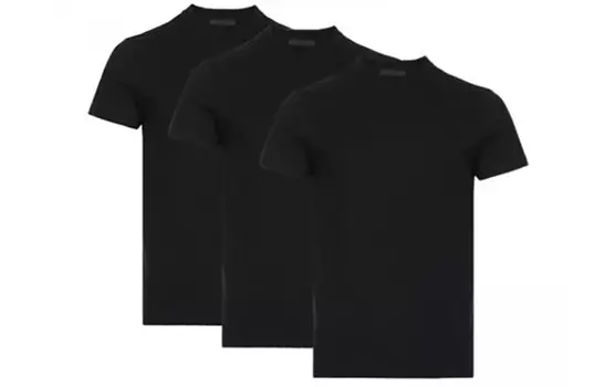 Набор футболок Prada для мужчин, черный