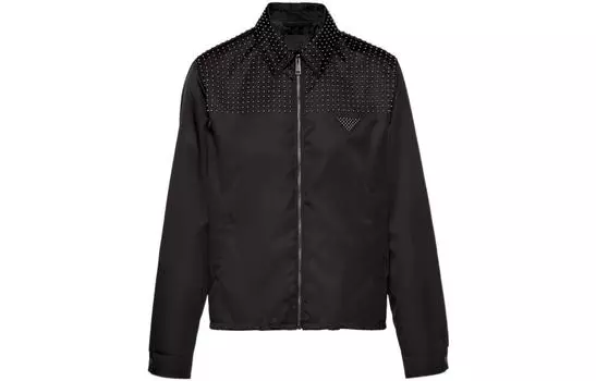 Куртка мужская Prada с точечным дизайном, черный