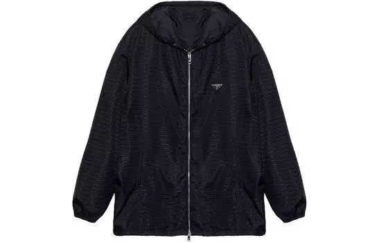 Куртка мужская Prada Logo с узором, черный