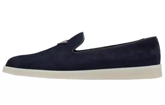 Лоферы мужские Prada Triangle-patch, черный