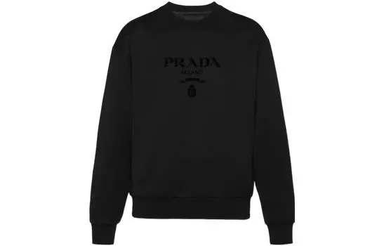 Толстовка мужская Prada Chenille Logo, черный