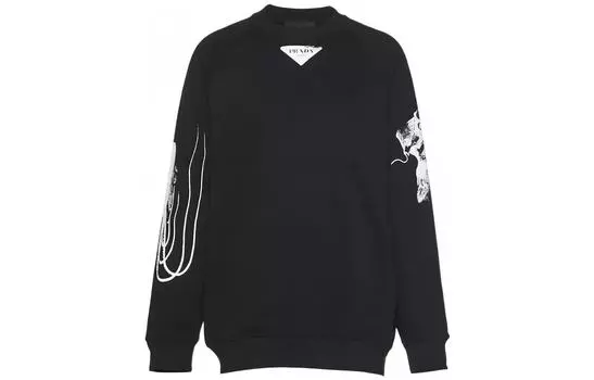 Толстовка мужская Prada Marine Print, черный