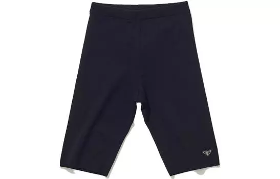 Шорты мужские Prada с логотипом на штанине, черный