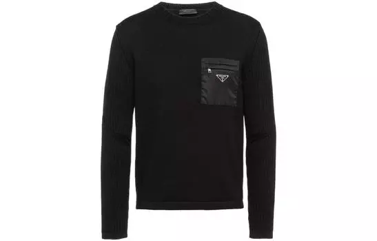 Свитер мужской Prada с карманом, черный