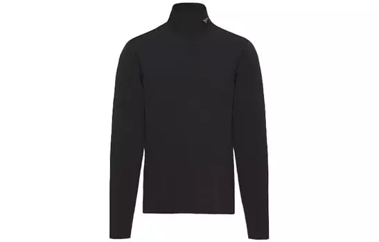 Свитер мужской Prada Triangle Plaque, черный