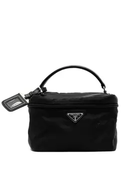 Prada несессер с логотипом, черный