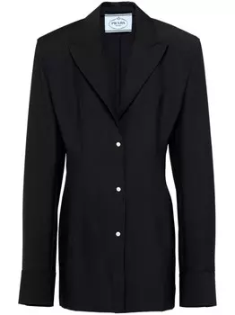 Prada однобортная куртка-рубашка, черный