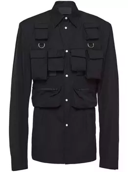 Prada однобортный пиджак, черный