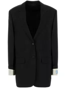 Prada однобортный пиджак, черный