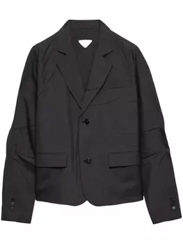 Prada однобортный пиджак, серый