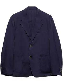 Prada однобортный пиджак, синий