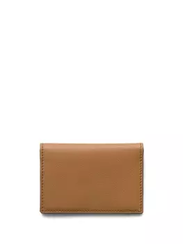Prada ogo-stamp двухстворчатая визитница, коричневый